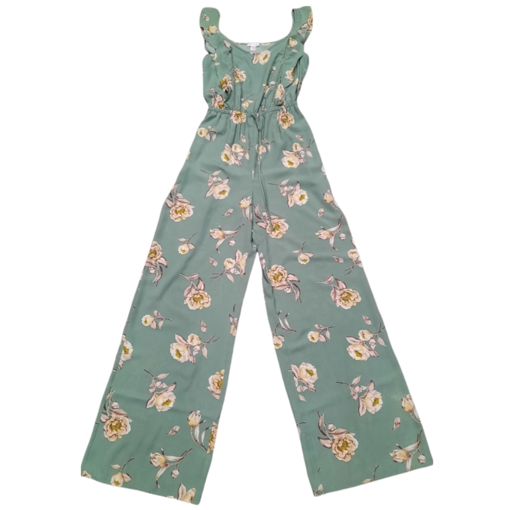 Xhilaration sage sleeveless ruffle jumpsuit xs - Picture 2 of 4